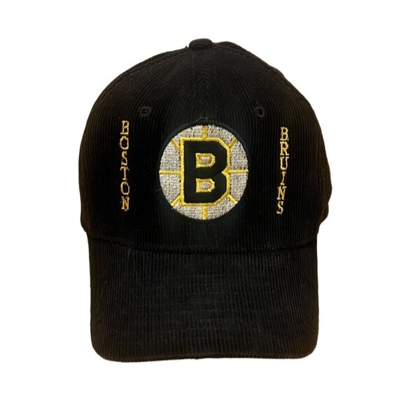 Vintage Boston Bruins NHL Pro Star Corduroy Black Snapback Hat Read Description - Picture 1 of 7